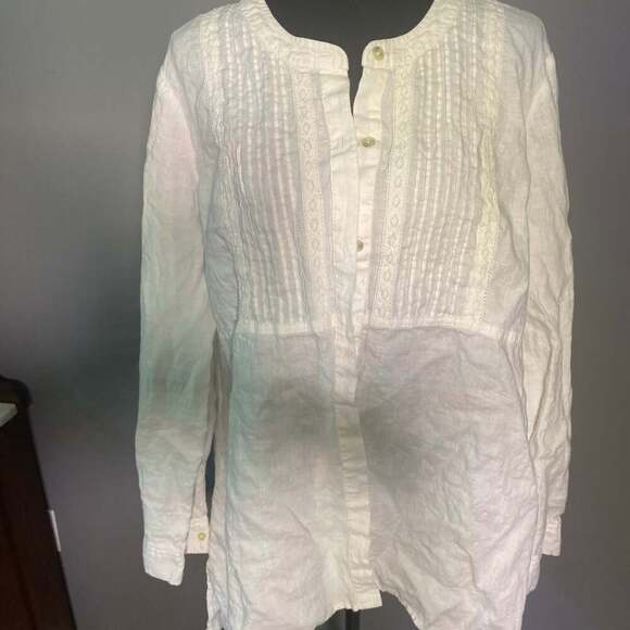 Jones New York Sport White Linen Tunic Size XL - Picture 1 of 6